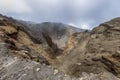 The `hoyo negro` vulcano crater on La Palma