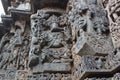 Hoysaleswara Temple Wall carving of lord Ganesha the elephant god