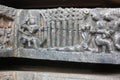 Hoysaleswara Temple wall carving of lord rama human killing Vaali monkey king while he was fighting with his brother sugreeva