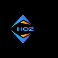 HOZ abstract technology logo design on Black background. HOZ creative initials letter logo concept Royalty Free Stock Photo