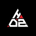 HOZ triangle letter logo design with triangle shape. HOZ triangle logo design monogram. HOZ triangle vector logo template with red Royalty Free Stock Photo