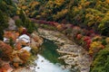 Hozu River in autumn, Arashiyama, Japan