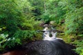 The HoÃÂ«gne river in the Belgium Ardennes is a small river full of cascades in the Liege Province