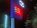 Hp petrol pump logo in the night while travelling date: 25/9/2019