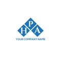 HPA letter logo design on white background. HPA creative initials letter logo concept. HPA letter design