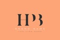 HPB abstract letter logo design Royalty Free Stock Photo