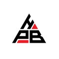 HPB triangle letter logo design with triangle shape. HPB triangle logo design monogram. HPB triangle vector logo template with red Royalty Free Stock Photo