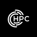 HPC letter logo design on black background. HPC creative initials letter logo concept. HPC letter design Royalty Free Stock Photo