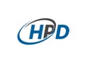 HPD letter creative modern elegant logo design Royalty Free Stock Photo