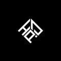 HPD letter logo design on black background. HPD creative initials letter logo concept. HPD letter design Royalty Free Stock Photo
