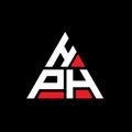 HPH triangle letter logo design with triangle shape. HPH triangle logo design monogram. HPH triangle vector logo template with red Royalty Free Stock Photo