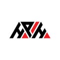 HPH triangle letter logo design with triangle shape. HPH triangle logo design monogram. HPH triangle vector logo template with red Royalty Free Stock Photo