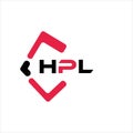 HPL creative minimalist letter logo. HPL unique vector initials alphabet letter logo design Royalty Free Stock Photo