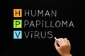 HPV - Human Papilloma Virus On Blackboard Royalty Free Stock Photo