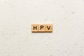 HPV Human Papillomavirus acronym on wooden cubes Royalty Free Stock Photo