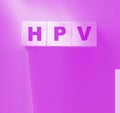 HPV Human Papillomavirus acronym on wooden cubes Royalty Free Stock Photo