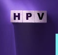 HPV Human Papillomavirus acronym on wooden cubes Royalty Free Stock Photo