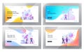 Hpv Protection, Virus Medication, Preventive Measures, Immunization Website Landing Page Set. Doctors Research Royalty Free Stock Photo