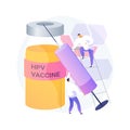 HPV vaccination abstract concept vector illustration. Royalty Free Stock Photo