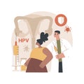 HPV vaccination abstract concept vector illustration. Royalty Free Stock Photo