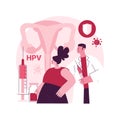 HPV vaccination abstract concept vector illustration. Royalty Free Stock Photo