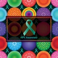 HPV virus colorful symmetry seamless cover awareness effect