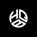 HQB letter logo design on white background. HQB creative initials letter logo concept. HQB letter design Royalty Free Stock Photo