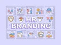 HR branding word concepts violet banner Royalty Free Stock Photo