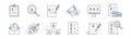 Hr doodle icons, business recruitment, employment