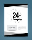 24hr emergency concept template Royalty Free Stock Photo