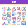 Hr Human Resources Collection Icons Set Vector Royalty Free Stock Photo