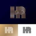 HR logo. Career services logo. Human resources management. Success and growth in business.