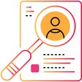 HR management outline icon vector talent search