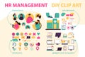 HR management set. Vector illustration.