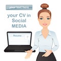 HR manager hires a Professional for the position. She invites you to place resume in social media