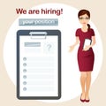 HR manager hires a Professional for the position, Staff recruitment, Vacancy