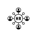HR, personnel, management icon. Personnel change icon. People in round cycle symbol. Human resource concept. Vector EPS 10.