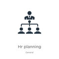 Hr planning icon vector. Trendy flat hr planning icon from general collection isolated on white background. Vector illustration