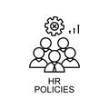 hr policies line icon. Element of human resources icon for mobile concept and web apps. Thin line hr policies icon can be used for