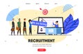 Hr, Recruitment Agency. Web Banner, Landing Page