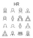 HR related vector icon set.