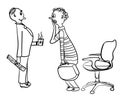 HR Specialist meets candidates at a job interview illustration
