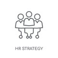 hr strategy linear icon. Modern outline hr strategy logo concept