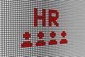 HR text scoreboard blurred background