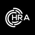 HRA letter logo design on black background. HRA creative initials letter logo concept. HRA letter design