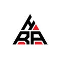 HRA triangle letter logo design with triangle shape. HRA triangle logo design monogram. HRA triangle vector logo template with red