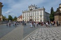 Hradcany Square with Sternberg Palace in Prague Royalty Free Stock Photo