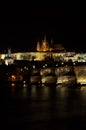 Hradcana Night Prag - nocni Praha Royalty Free Stock Photo