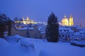 Hradcany castle in winter Royalty Free Stock Photo