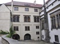 Hradcany Palace courtyard facade from Prague in Czech Republic